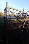 3x metal stillages with mesh sides, approx. 37
