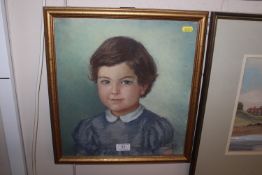 Portrait of a young girl dated 1959
