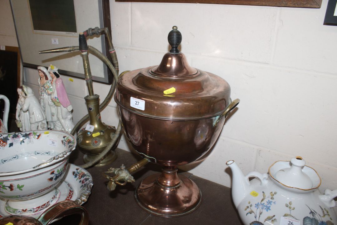 An antique copper samovar - Image 1 of 3