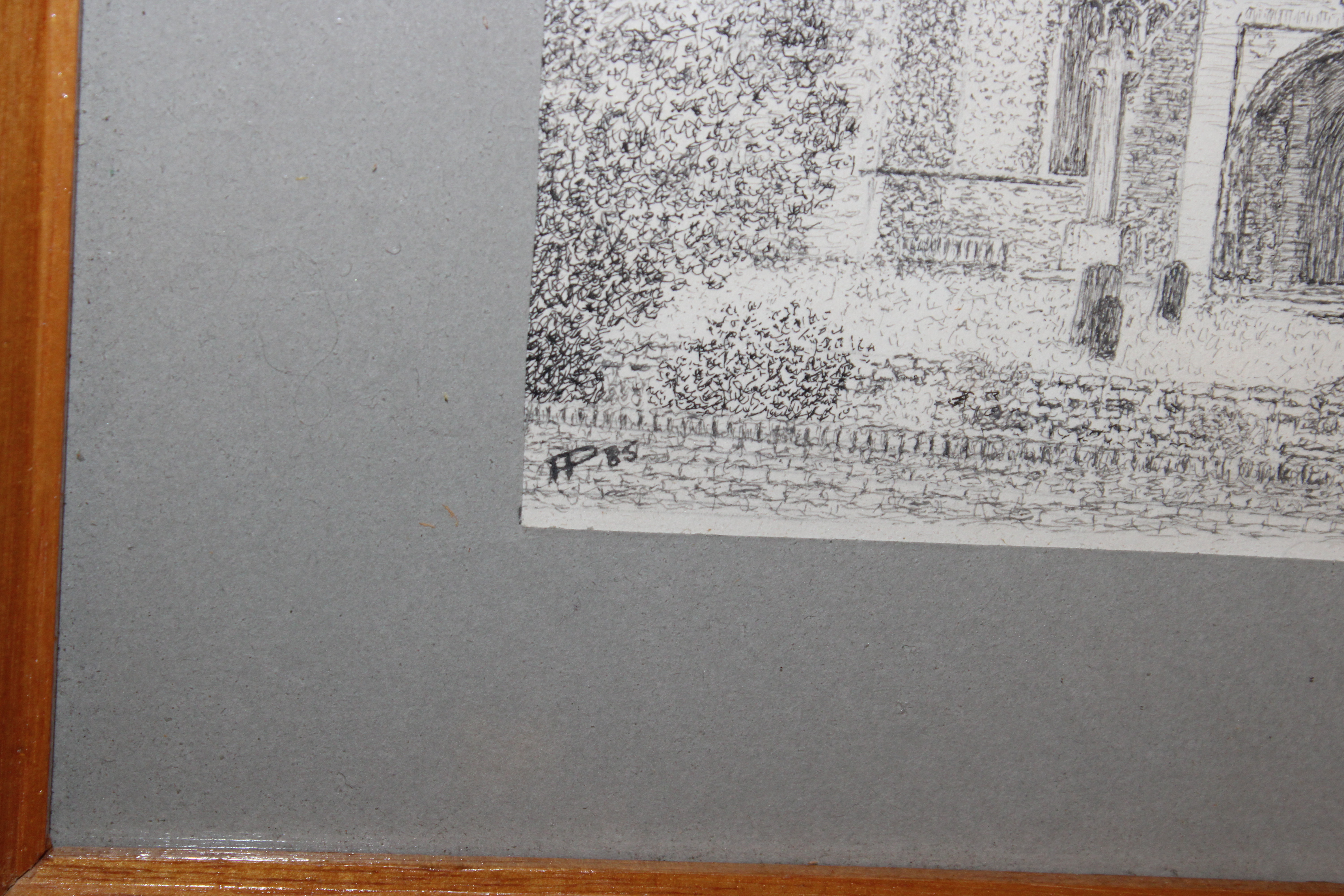 Pen and ink study of Orford Castle and Orford Chur - Image 5 of 5