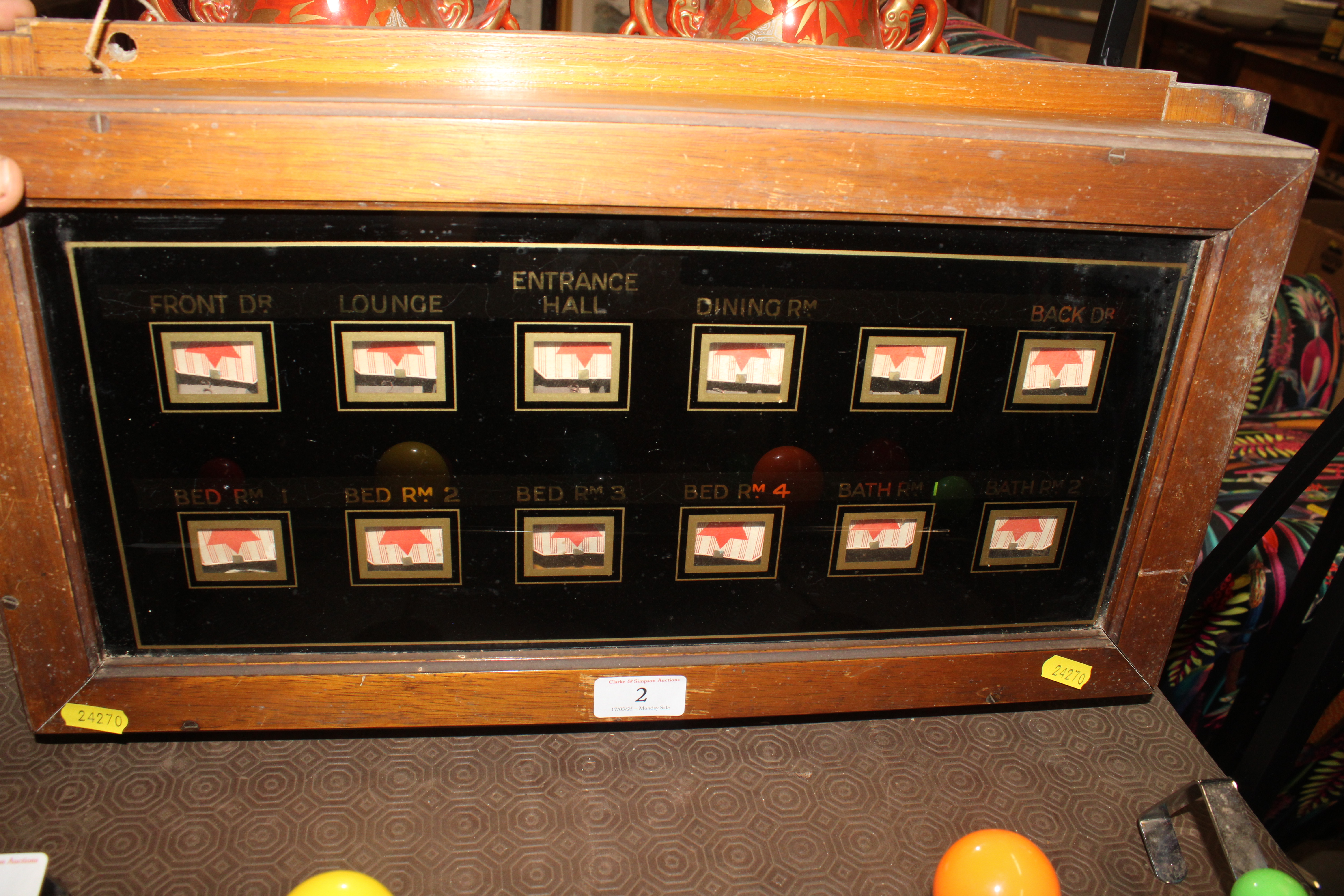 A vintage country house servants bell panel - Image 8 of 9