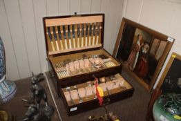 A canteen of plated cutlery for twelve persons