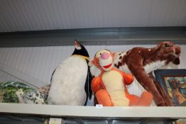 Four stuffed toys in the form of animals