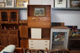 Four teak Ladderax style units
