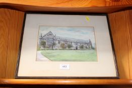 A. Allen, watercolour study of St John's College