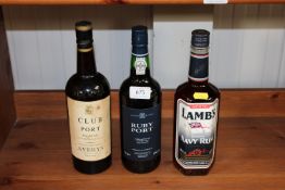 A bottle of Club Port, bottled in England by Avery