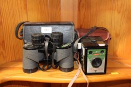 A pair of Swift 8 x 40 binoculars in case together