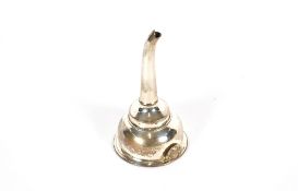 A silver wine funnel, with beaded border and shell decoration, Birmingham 1940