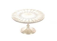 A Queen Elizabeth II Silver Jubilee Year circular silver tazza, with stylised decoration, makers