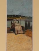 William Bowyer R.A., R.W.S. 1926-2015, Study of the Ferry at Walberswick, signed watercolour 22cm
