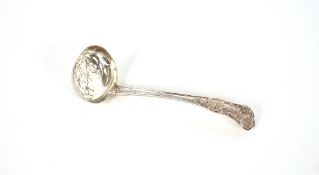 A Victorian silver Fiddle, Shell and Thread pattern sifter spoon, London 1849