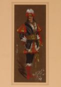 19th Century school, a pair of watercolour studies depicting Cavaliers 'At Your Pleasure Sir' and '