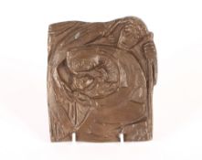 Joseph Krautwald, 1914 -2003, bronze plaque nativity dated 1972, 12cm x 13cm