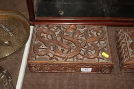 An Eastern hardwood three compartment hinged box,