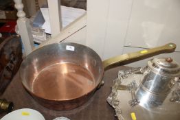 A large Victorian copper pan