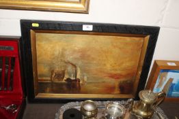 After J.M.W. Turner 'Fighting Temeraire', oil on canvas