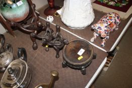 Four various Chinese wooden stands