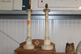 A pair of Onyx style table lamps