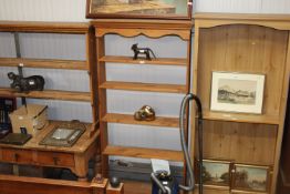 A pine bookcase