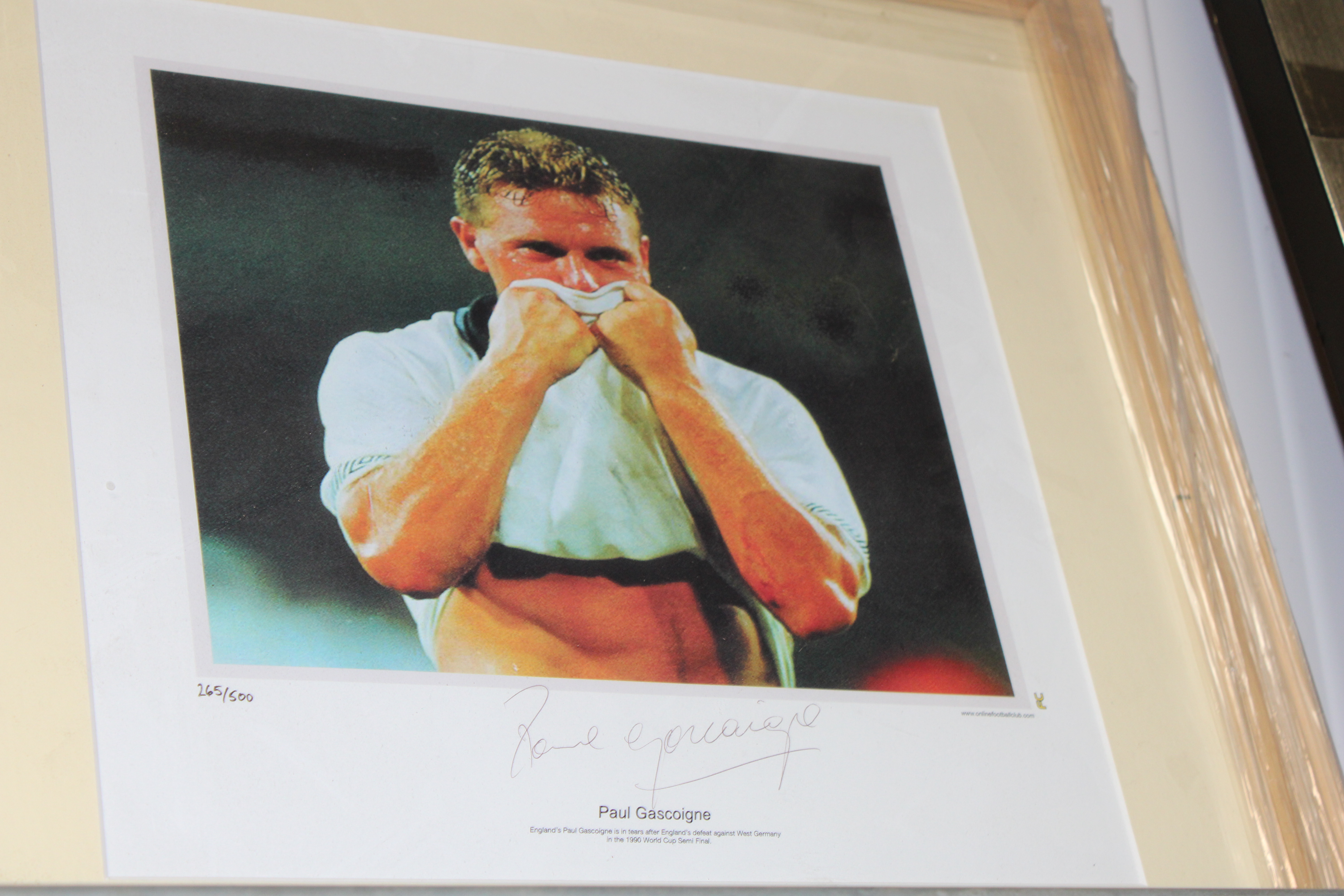 Five framed and glazed prints depicting football p - Image 6 of 6