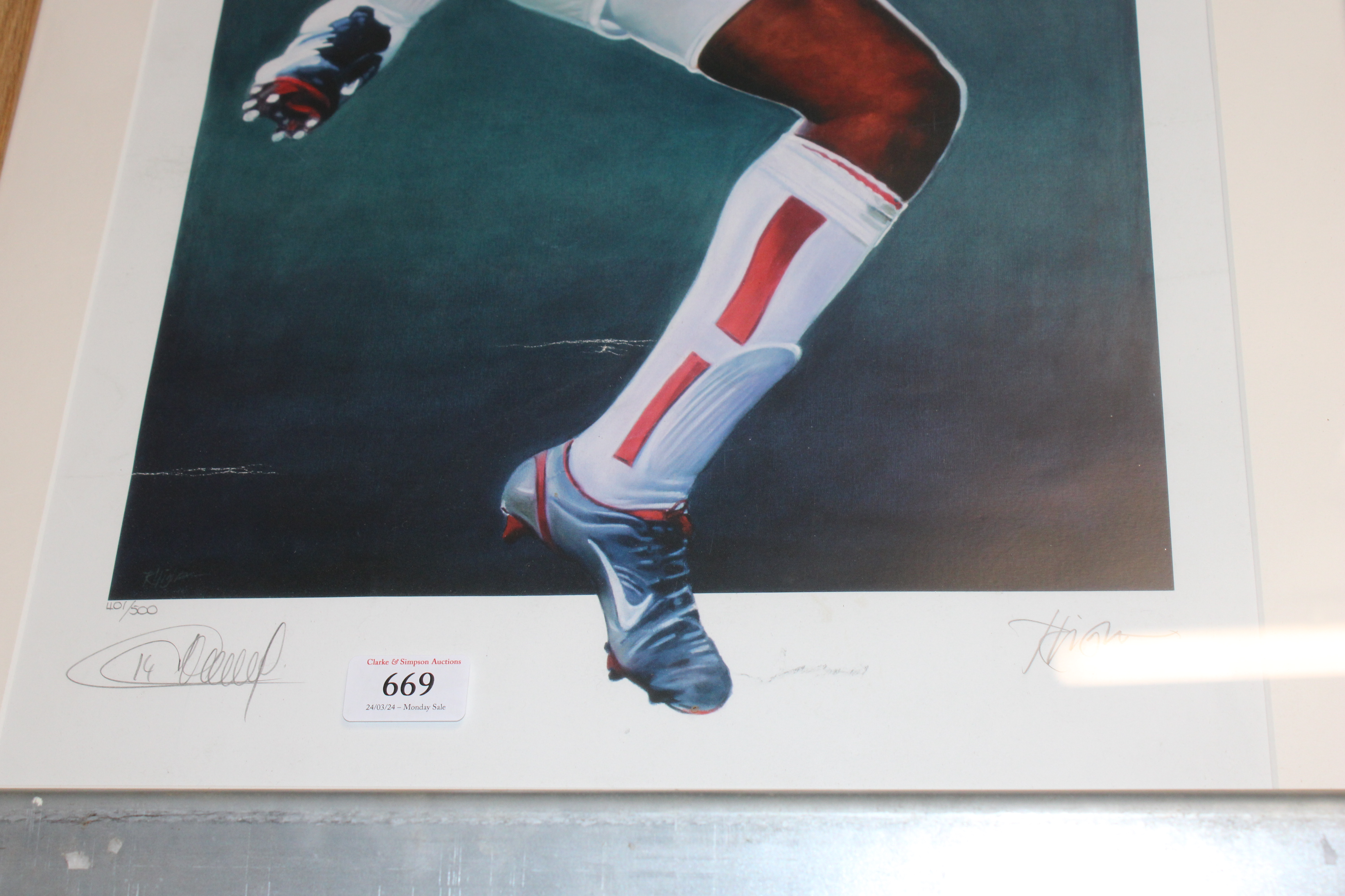 A limited Edition Arsenal print together with a fr - Image 2 of 6