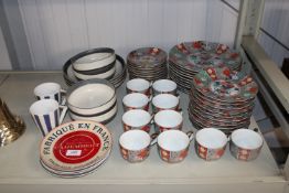A collection of Arita 'Imari Fan' tea and dinner w