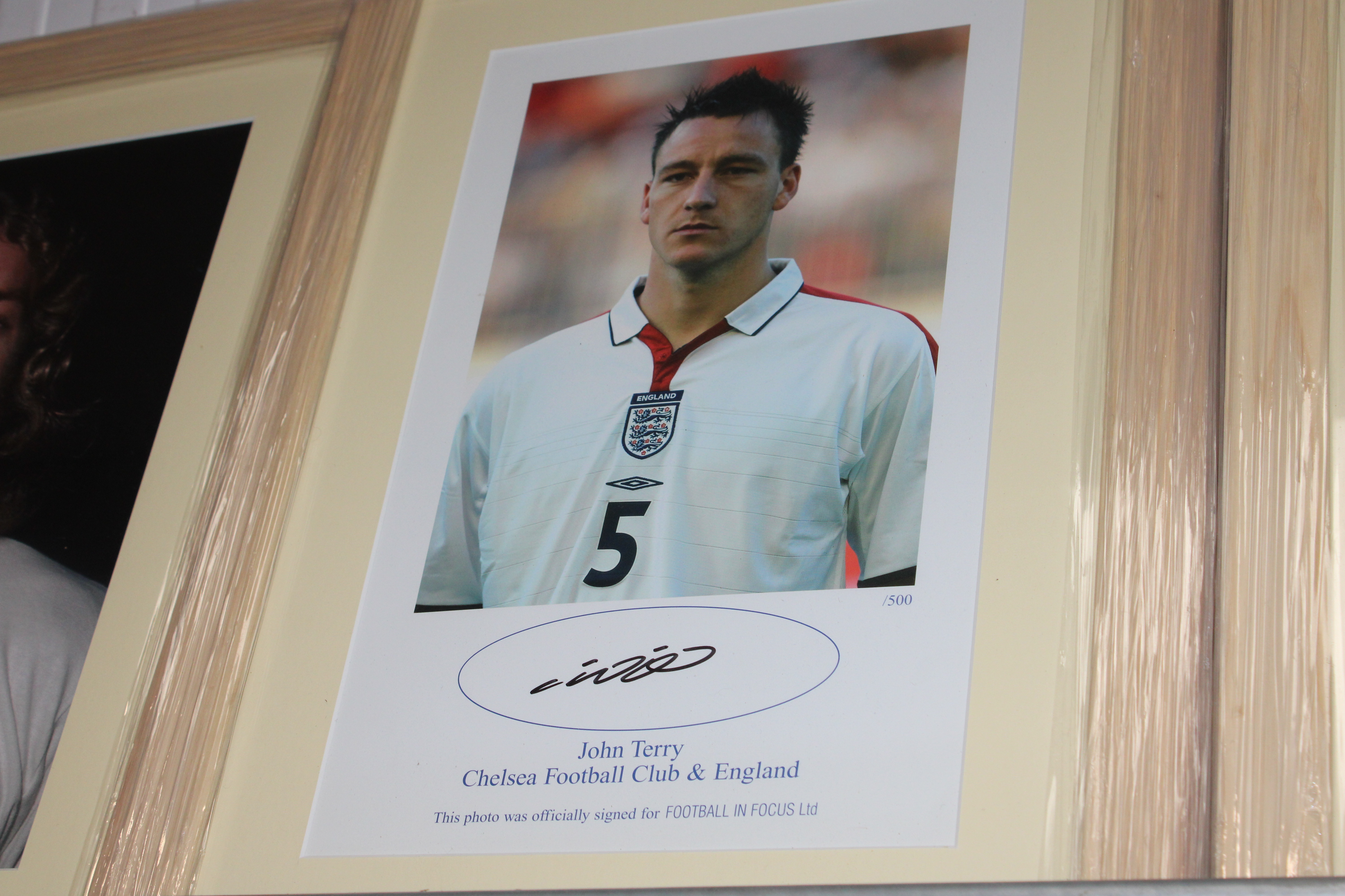 Five framed and glazed prints depicting football p - Image 3 of 6