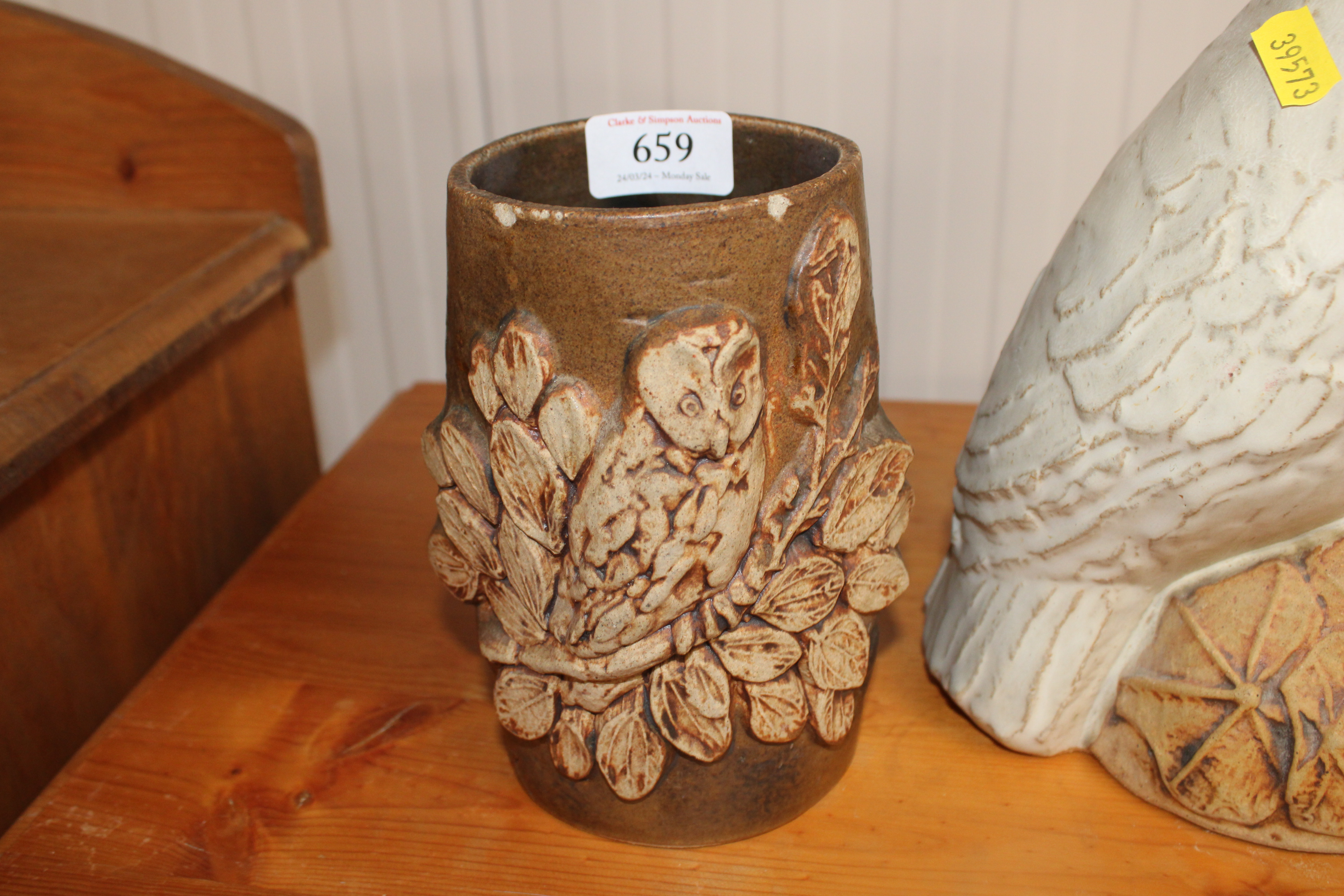 A Bernard Rooke table lamp in the form of an owl t - Image 3 of 4