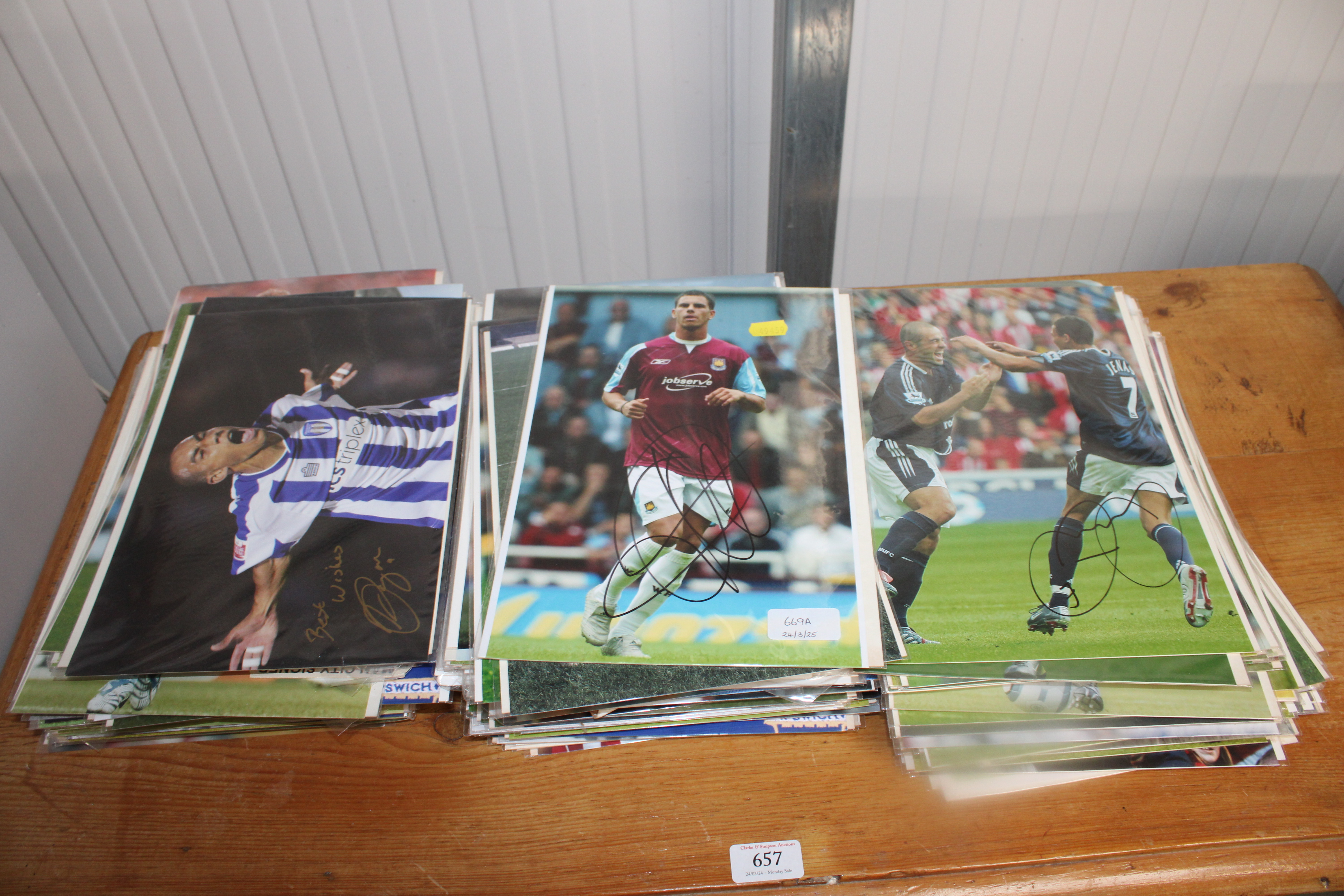 A collection of photographs of footballers