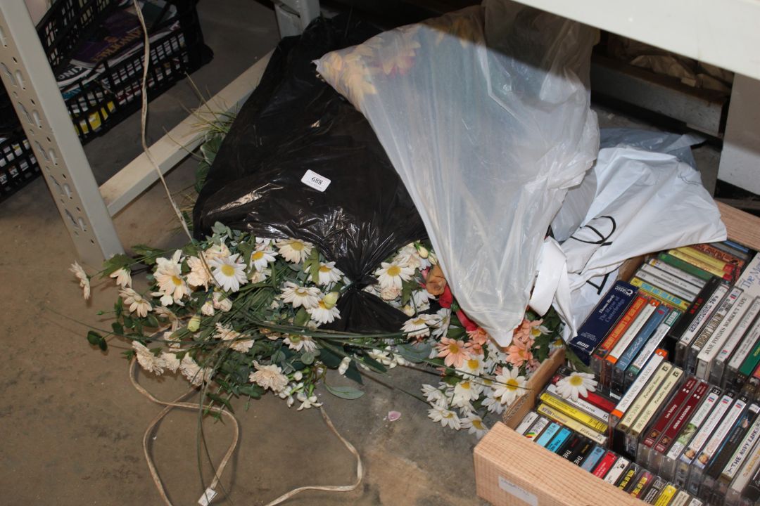 A quantity of artificial flowers