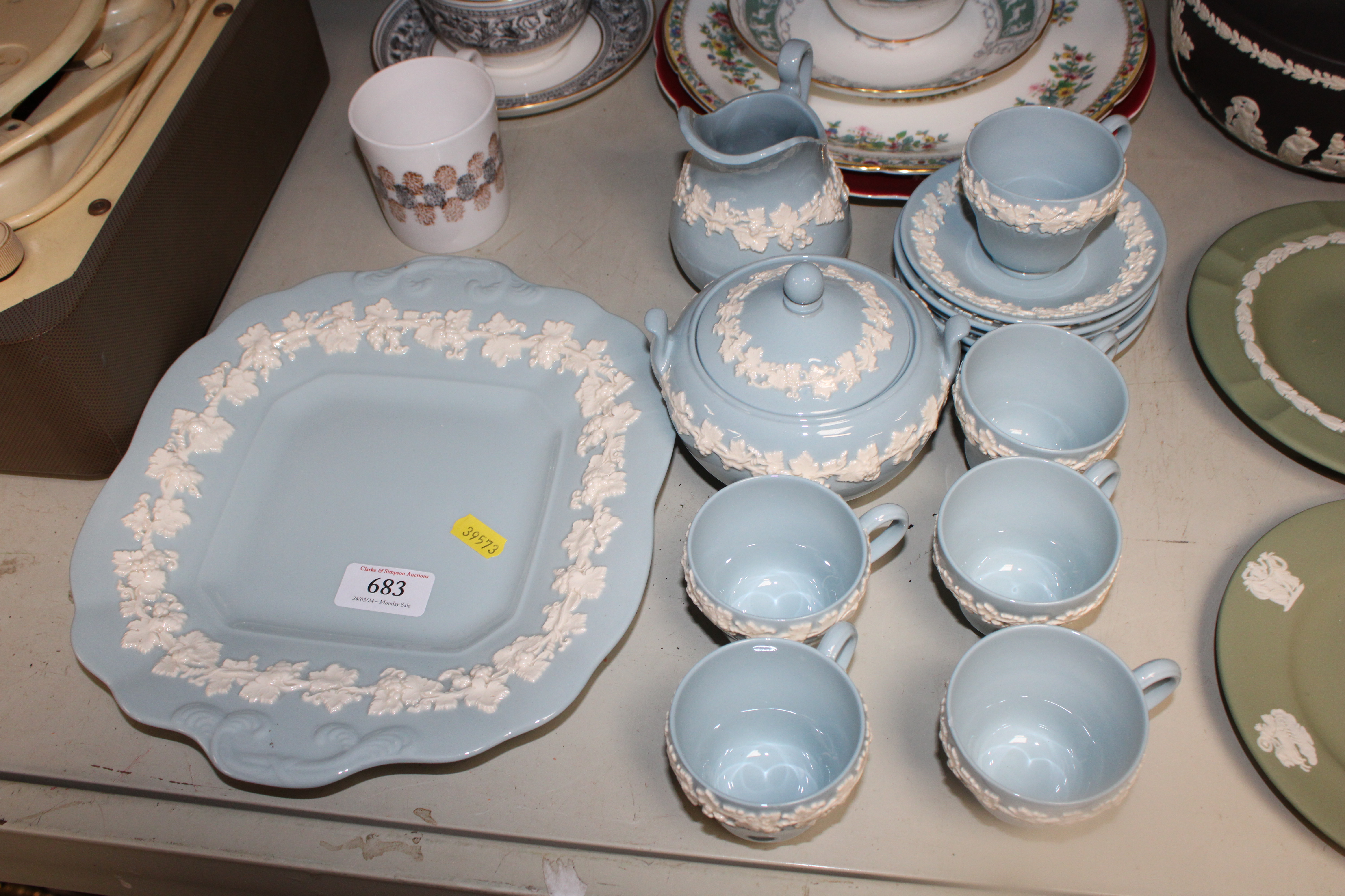 A quantity of Wedgwood embossed Queens ware; two W - Image 4 of 5