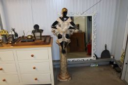A jardiniere on stand in the form of a lady AF