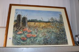 Anne Rea, watercolour study of poppies dated 1997