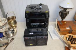 A Panasonic Hi-Fi and a pair of speakers