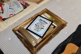 Two gilt framed coloured prints of landscape scene