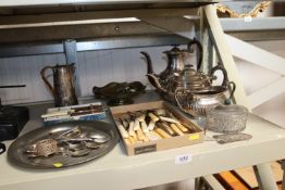 A collection of various silver plated ware to incl