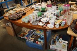 A Nathan teak extending dining table with one extr