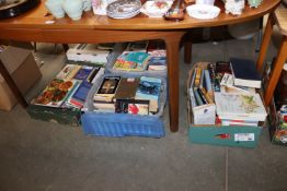Six boxes of various books