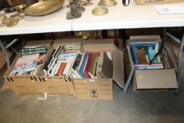 Four boxes of various books