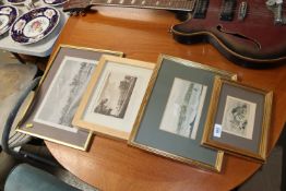 A coloured print of Aldeburgh; a coloured print of