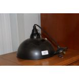 A Jim Lawrence Butler black pendant light fitting with shade, approx. 23cms in diameter