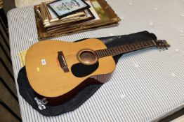 An Encore electric acoustic guitar Model No. EA255