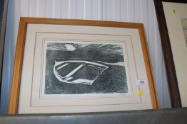 K Waite, pencil signed artist proof 'Moonlit Shove'