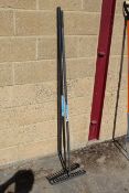 2x Heavy duty steel rakes. V