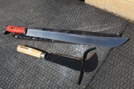 Bill hook & garden knife. (This item can only be purchased by someone over the age of 18 and ID