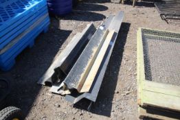 Quantity of various shaped lintels.