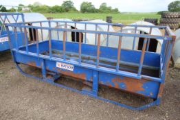 Watson 12x5 skid mounted solid floor big bale feeder. 2020. With pallet tine slots. For sale due