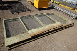 Wooden pen sections.