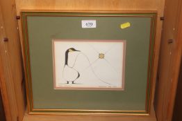 Benjamin Chee Chee, glazed study 'Good Morning'