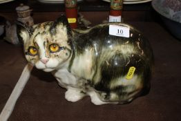 A Winstanley pottery model of a recumbent cat by Ken Sington No.40